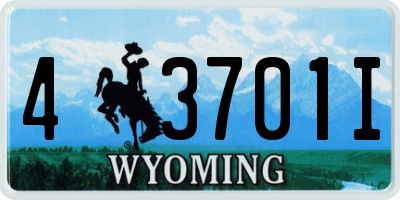 WY license plate 43701I