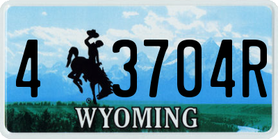 WY license plate 43704R
