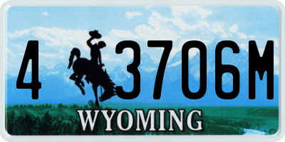 WY license plate 43706M