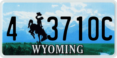 WY license plate 43710C
