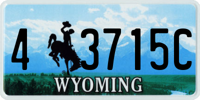 WY license plate 43715C