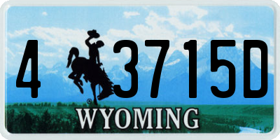 WY license plate 43715D
