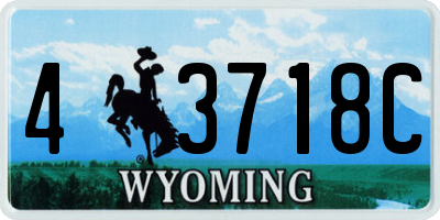 WY license plate 43718C