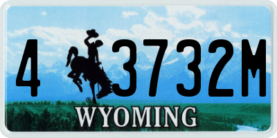 WY license plate 43732M
