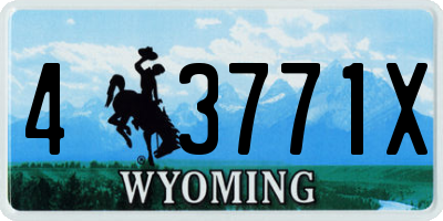 WY license plate 43771X