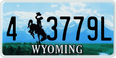 WY license plate 43779L
