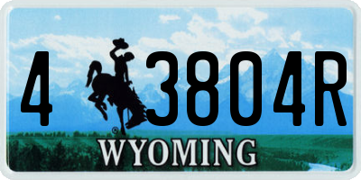 WY license plate 43804R