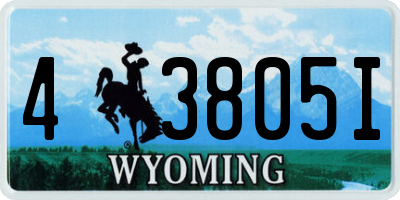 WY license plate 43805I