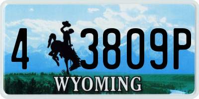 WY license plate 43809P