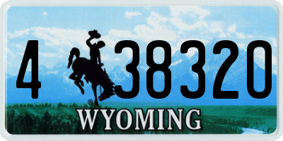 WY license plate 43832O