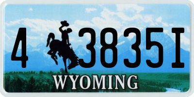 WY license plate 43835I