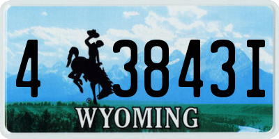 WY license plate 43843I