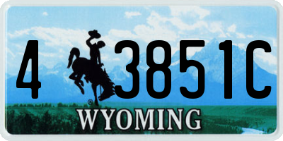 WY license plate 43851C