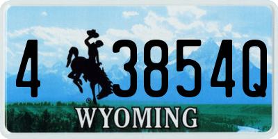 WY license plate 43854Q