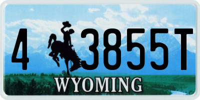 WY license plate 43855T