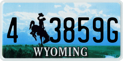 WY license plate 43859G