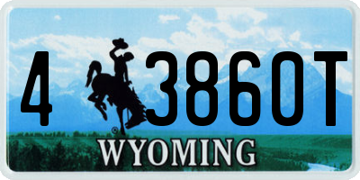 WY license plate 43860T