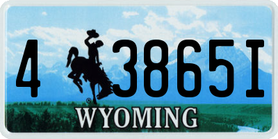 WY license plate 43865I
