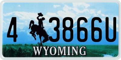 WY license plate 43866U