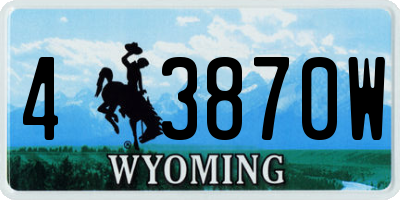 WY license plate 43870W