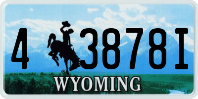 WY license plate 43878I
