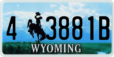 WY license plate 43881B