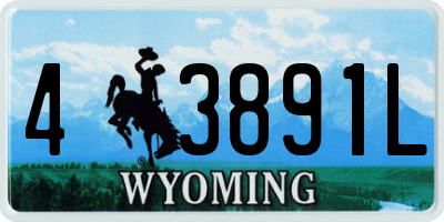 WY license plate 43891L