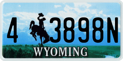 WY license plate 43898N