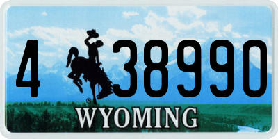 WY license plate 43899O