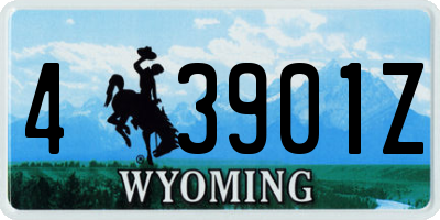 WY license plate 43901Z