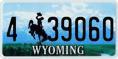 WY license plate 43906O