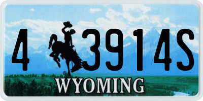WY license plate 43914S