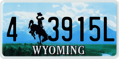 WY license plate 43915L