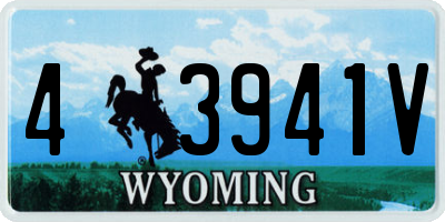 WY license plate 43941V