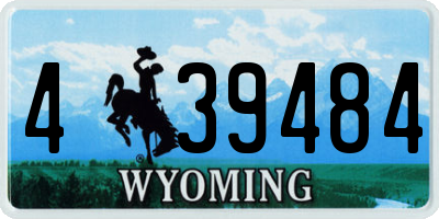 WY license plate 439484