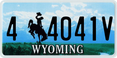 WY license plate 44041V