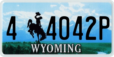 WY license plate 44042P