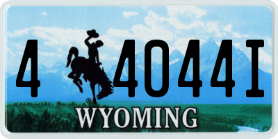 WY license plate 44044I