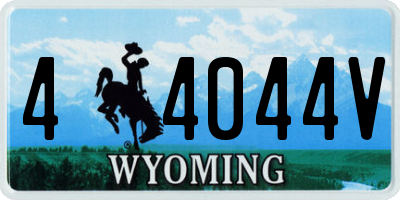 WY license plate 44044V