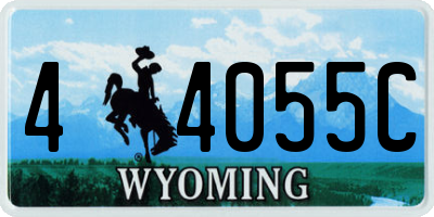 WY license plate 44055C