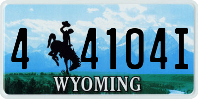 WY license plate 44104I