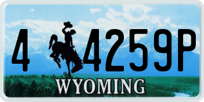 WY license plate 44259P