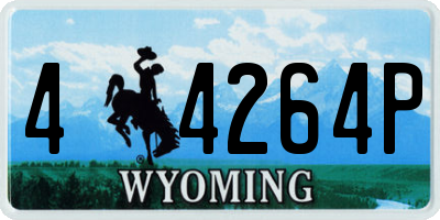 WY license plate 44264P