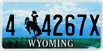WY license plate 44267X