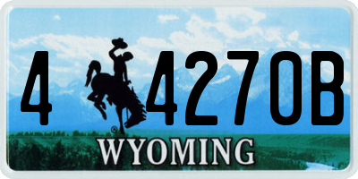 WY license plate 44270B