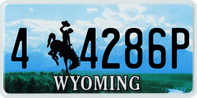 WY license plate 44286P