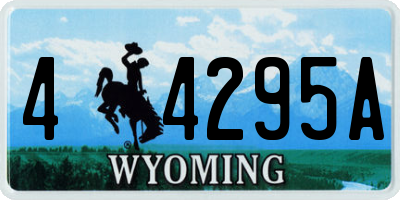 WY license plate 44295A