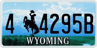 WY license plate 44295B