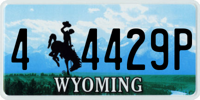WY license plate 44429P