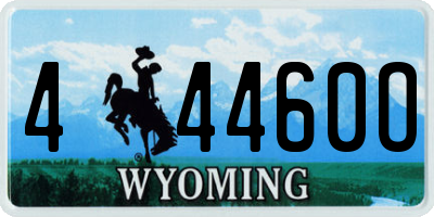 WY license plate 44460O